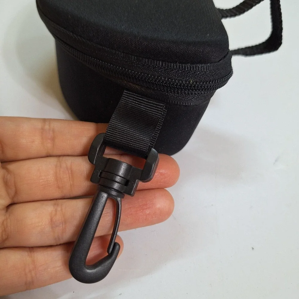 Bolle Tactical Eyewear Case Black Hard Shell Zipper‎ Storage Pouch Belt Clip